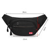 FUXI Pockets Casual Travel Cashier Messenger Chest Bag, Y002 Black, Y002 Blue
