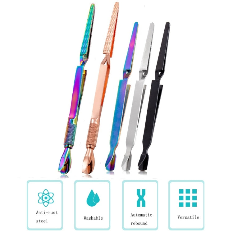 X-Shaped Stainless Steel Shaping Clip Nail Art Tools, Colorful Titanium Diamond