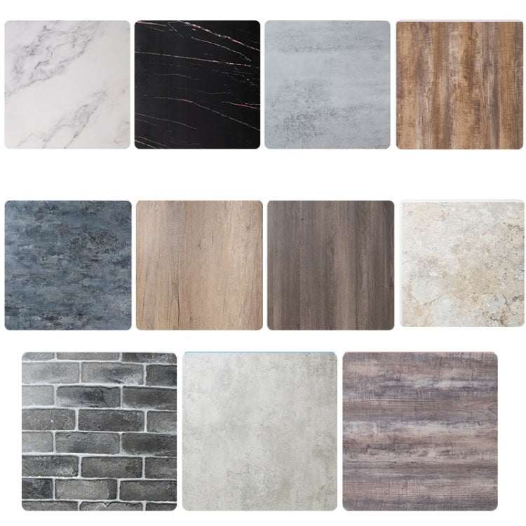 40x40cm PVC Photo Background Board, White Marble, Black Marble, Light Gray Cement, Dark Gray Cement, Light Wood Grain, Dark Wood Grain, Antique Brick, Chartreuse, Ancient Wood Gray, Ancient Wood, Rust Frozen Stone