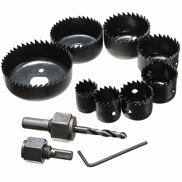 Woodworking Open Machine Plastic Barrel Plasterboard Punch Drill Bit Electric Drill Reamer Woodworking Tool, 16 PCS / Set