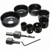 Woodworking Open Machine Plastic Barrel Plasterboard Punch Drill Bit Electric Drill Reamer Woodworking Tool, 16 PCS / Set
