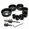 11PCS Woodworking Hole 19-64mm Plaster Plate Ceiling Light Ceiling Eye Hole Saw, 11 PCS / Set