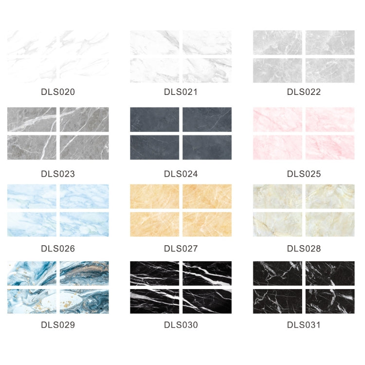 4 PCS  Crystal Film Wall Tile Sticker Imitation Marble Pattern Wall Sticker