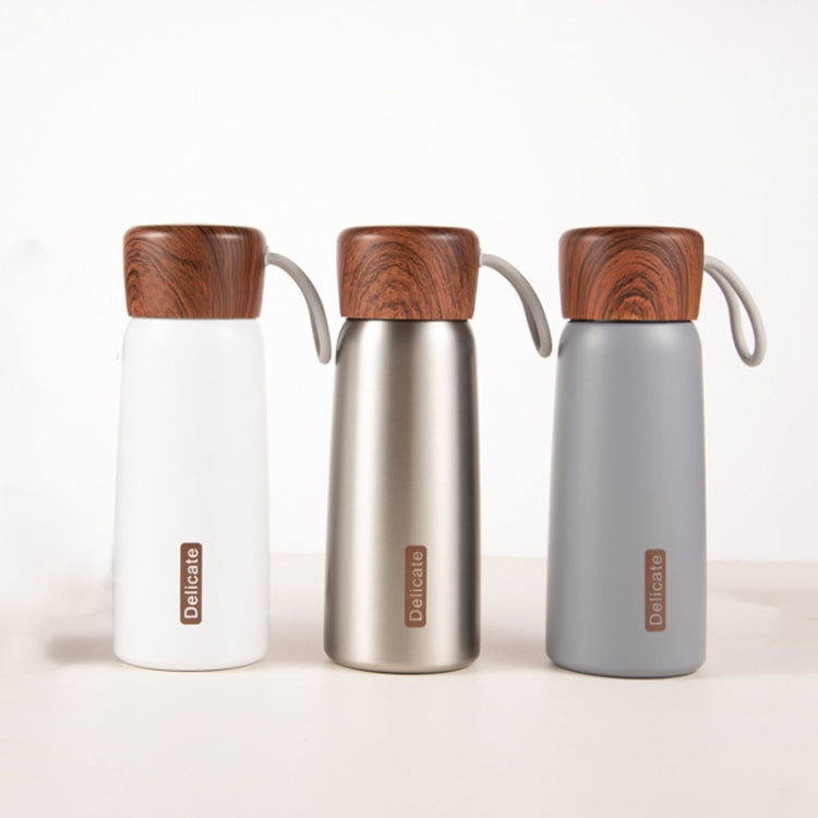 Delicate 304 Stainless Steel Wood Grain Thermos Cup, 400ml, 500ml