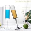 165ml Household Acrylic Champagne Glasses, Black, Transparent