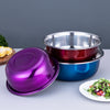 3 PCS / Set SiGang Stainless Steel Kitchen Supplies Seasoning Colorful Basin, Pearlescent Colorful