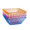 5 PCS Square Acrylic Candy Dish, Yellow, Blue, Purple, Transparent
