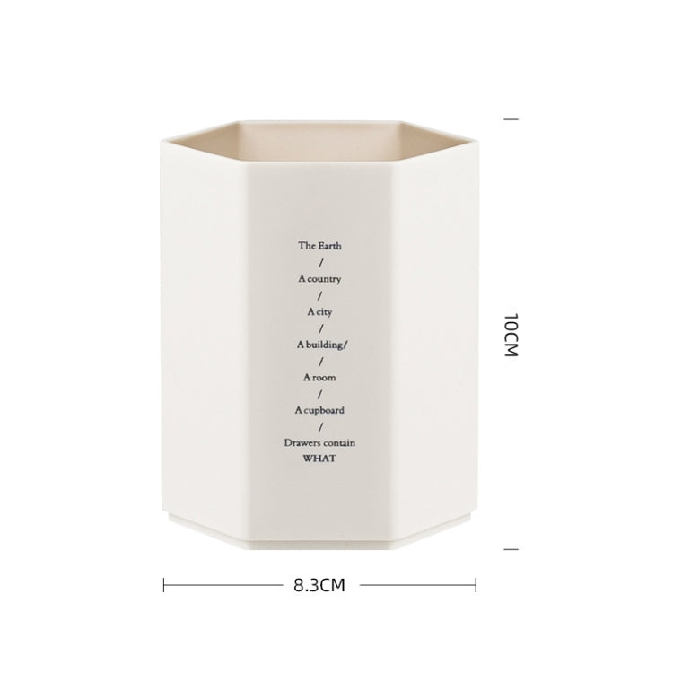Simple Office Desktop Storage Pen Holder, White, Khaki, Brown, Brick Red, Transparent Matte White, Transparent Brown, Transparent Khaki