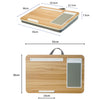 HQ-401 Bed Multifunctional Lazy Desk, Log, Black Wood