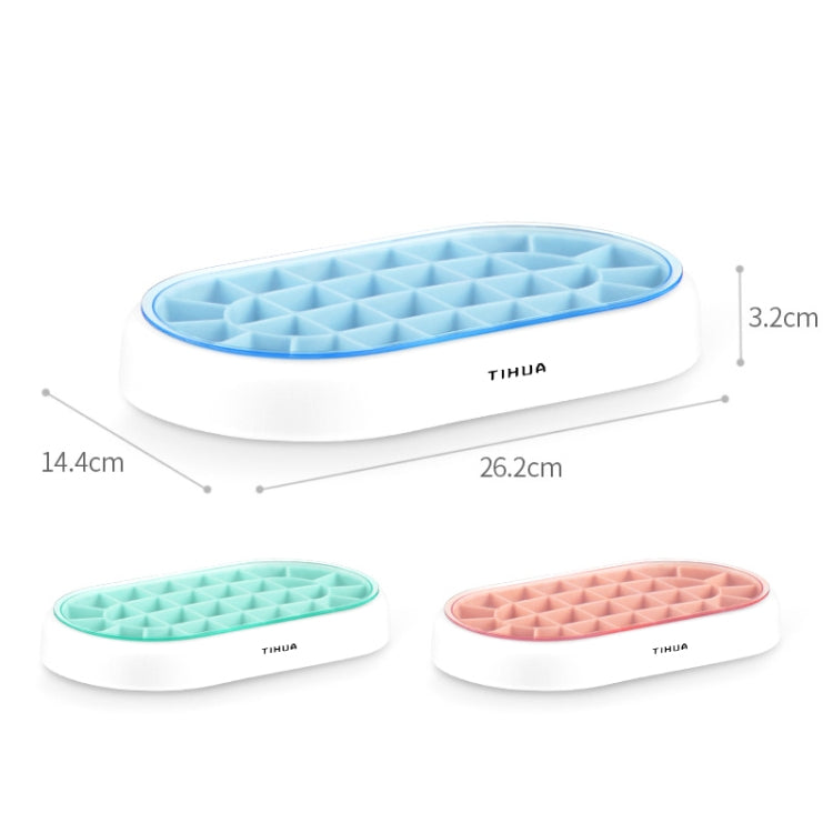 S10001 28 Grid Silicone Soft Bottom Refrigerator Frozen Ice Cube Mold, Light Blue, Green, Orange