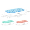 S10001 28 Grid Silicone Soft Bottom Refrigerator Frozen Ice Cube Mold, Light Blue, Green, Orange