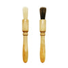 Wooden Handle Coffee Grinding Brush Barbecue Brush Pig Bristle Cleaning Brush, Wooden Handle Brush(White), Wooden Handle Brush(Floral)