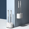 MT2 Silicone Double Brushs Head Toilet Brush Set, Landing Type, Wall-mount  Type