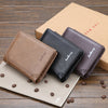 Baellerry D1307 Men Vertical Multi-card Tri-fold Small Wallet Thin Buckle Coin Purse, Khaki, Black, Brown