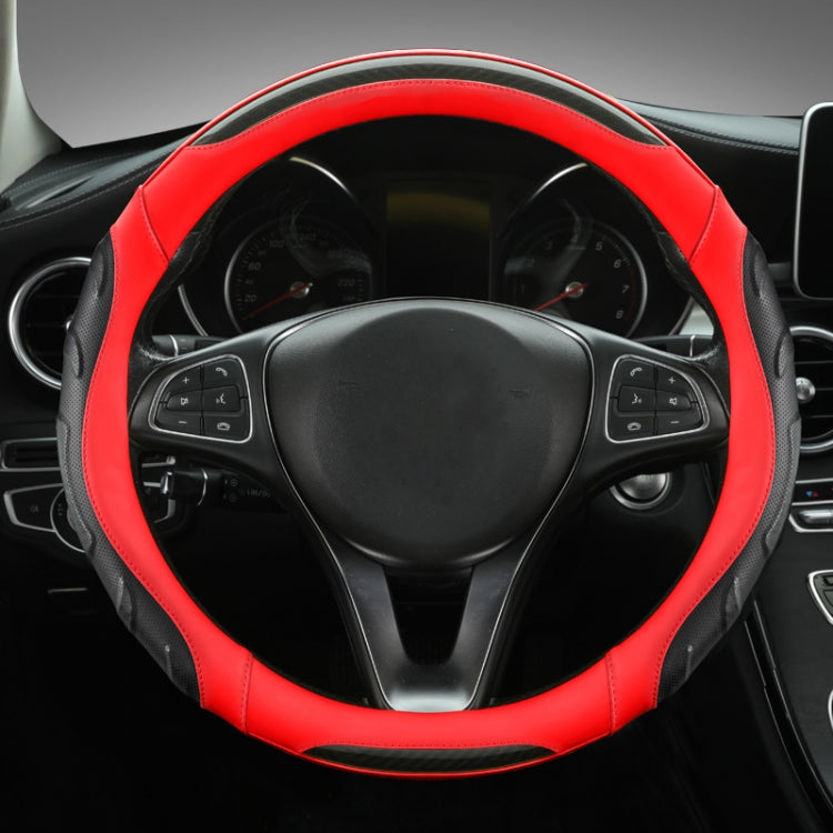 Leather Carbon Fiber Stitching Car Steering Wheel Set