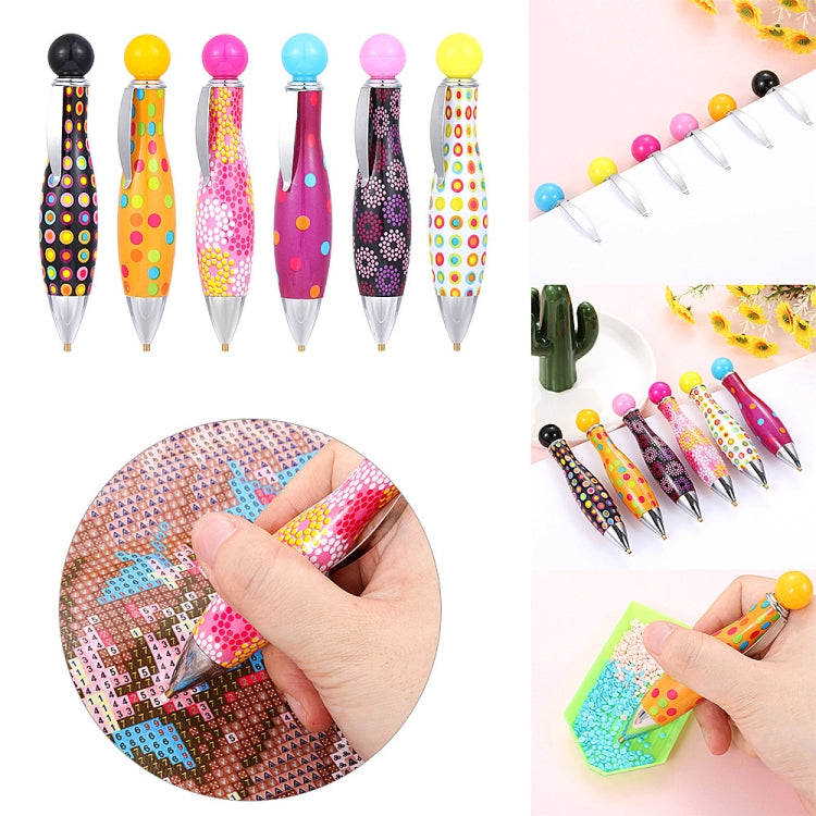 Bowling Style 5D Diamonds Painting Pens Single Head Point Drill Pen, Pink, Black, Rose Red, Blue, Orange, Yellow