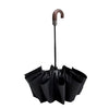 PARACHASE Solid Wood Bending Handle 10 Bone Three Fold Automatic Umbrella, Grey, Black, Navy