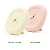 H-C-07 Living Room Home Bedroom Silent Clock Quartz Wall Watch, Cream Yellow, Peach Pink