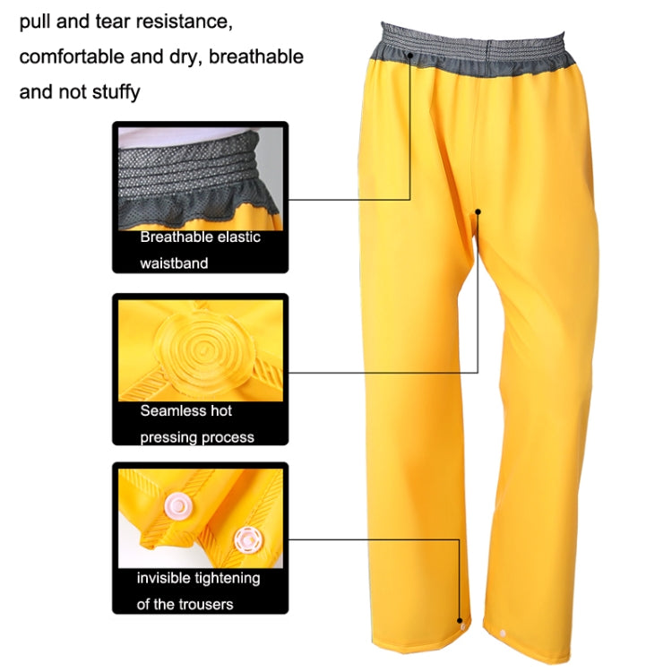 Adult Anti-Riot HD Double Brim Raincoat Rainpants Sets, M, L, XL, XXL