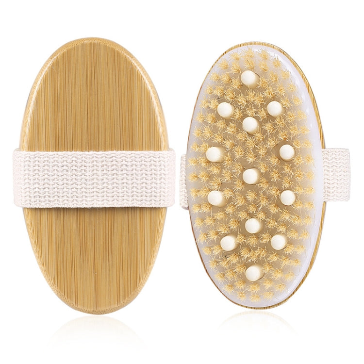 PPR Soft Beaded Boar Bristle Handleless Oval Massage Bath Brush, PPR Soft Beaded Boar Bristle