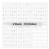 216 PCS Spice Jar Label Stickers Waterproof Oil Proof Kitchen Spice Jar Label