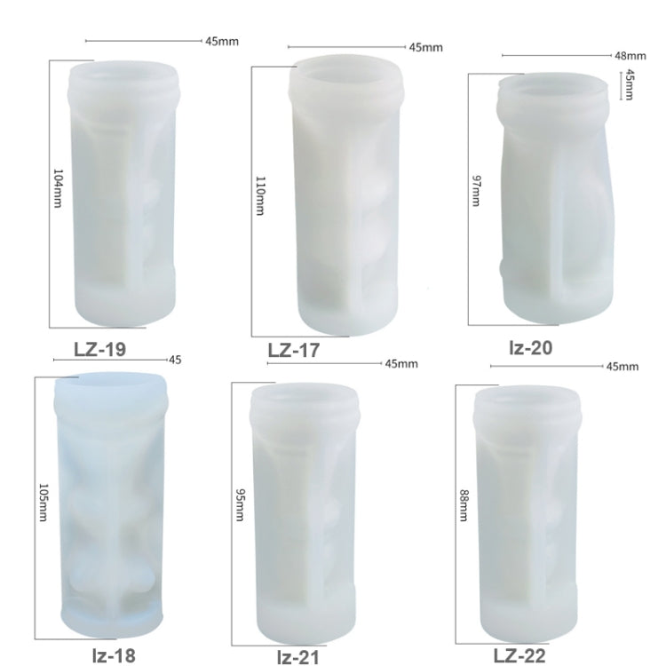 2 PCS Chess Aromatherapy Candle Silicone Mold Crystal Epoxy Mold, Bishop LZ-19, King LZ-17, Knight LZ-20, Queen LZ-18, Rook LZ-21, Pawn LZ-22