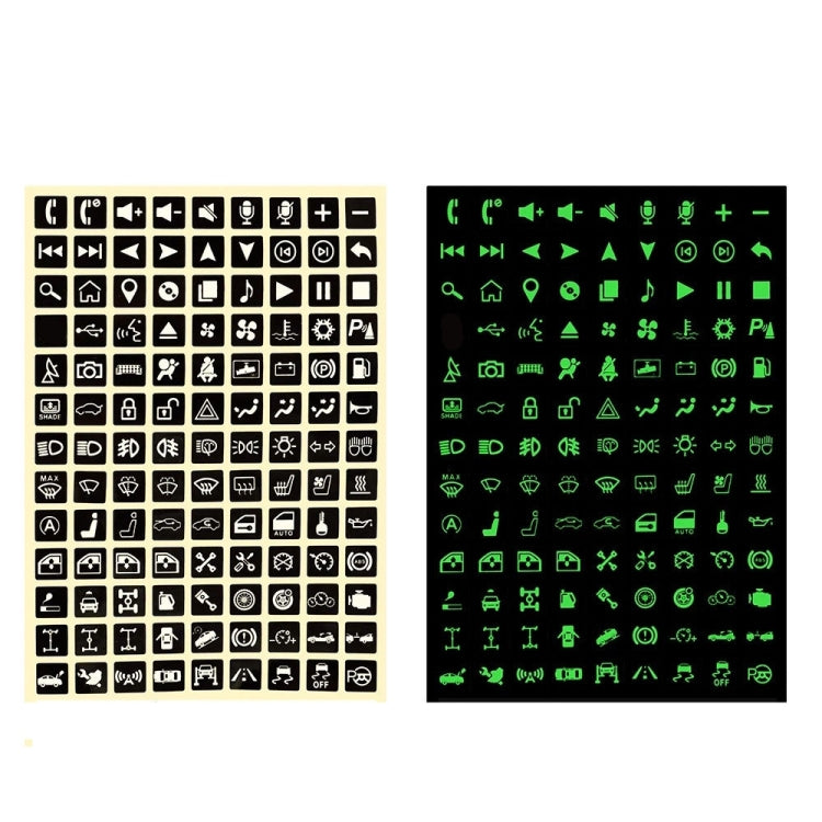 Car Button Luminous Sticker General PET Waterproof Wear-Resistant Car