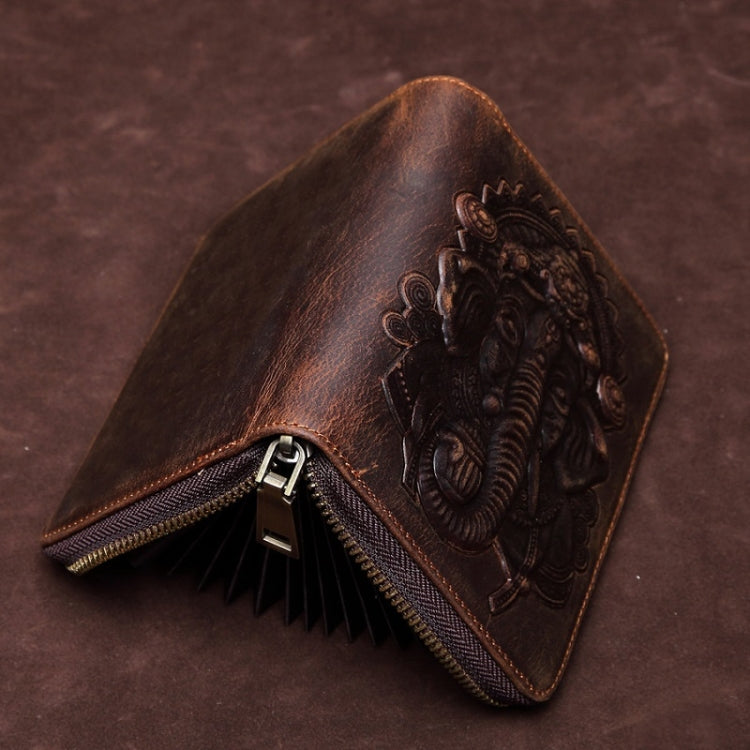 RFID Leather Organ Card Holder Large Capacity Passport Holder, Passport Holder