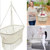 White Cotton Baby Garden Hanging Hammock Baby Cribs Cotton Woven Rope Swing Patio Chair Seat Bedding Baby Care 90*87*57cm, 90x87x57cm