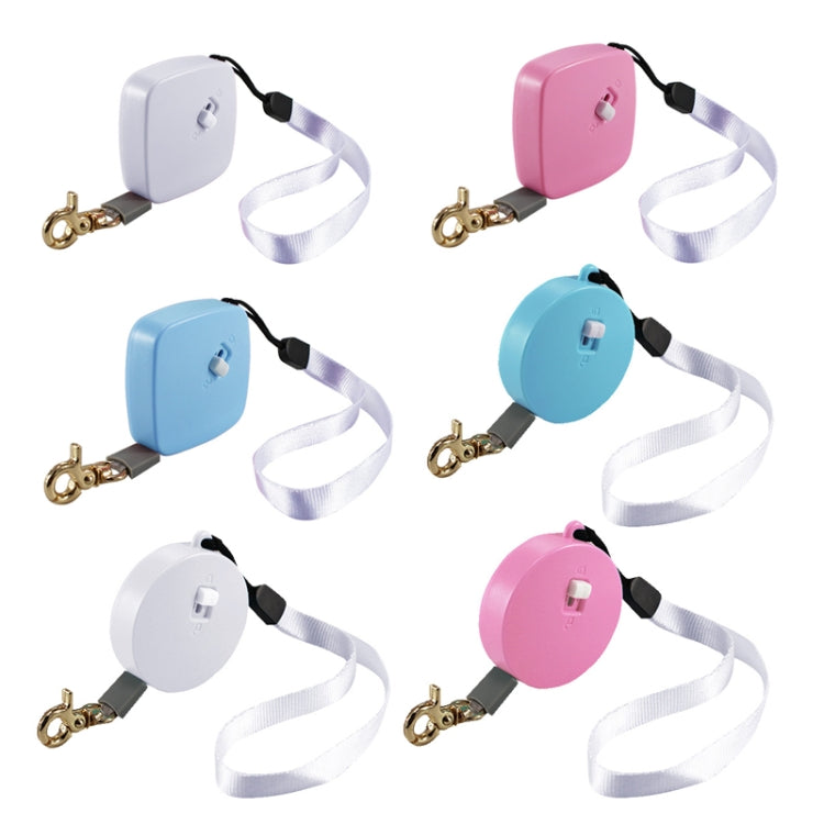 Automatic Telescopic Dog Traction Rope Small Pet Retractor, 2m Square White, 2m Square Pink, 2m Square Blue, 2m Round White, 2m Round Pink, 2m Round Blue