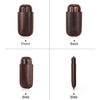 CONTACTS FAMILY 2 In 1 Portable Genuine Leather Cigar Humidor, Cigar Humidor