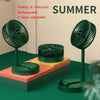 Portable Folding Fan  Retractable Floor Standing Fan,Style:, Rechargeable (White), Rechargeable (Green), USB Plug In (Green)