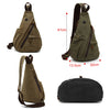 Large Capacity Casual Canvas Chest Bag Men Shoulder Messenger Bag, Black, Coffee, Army Green