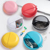 Desktop Portable Storage Box Headset Drug Round Storage Box, Round Blue, Round Black, Round White, Round Pink, Round Red, Round Yellow
