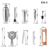 16 in 1 Bamboo and Wood Rack Bar Bartending Tools, K16-2