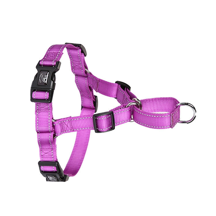 Glow Castle Pet Reflective Nylon Prevent Running Wild Chest Strap, Size: L(Purple)