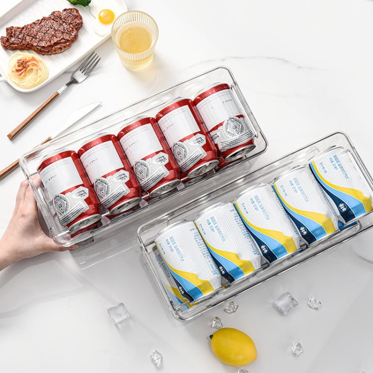 Transparent 2 Layer Automatic Roll-off Cans Beverage Refrigerated Storage Box
