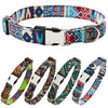 Ethnic Bohemian Floral Half Metal Buckle Dog Collar, Size:, S 1.5x40cm, M 2.0x50cm, L 2.5x60cm, XL 2.5x70cm