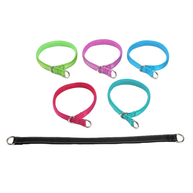 Nylon Reflective Filament P Chain Adjustable Size Collar, Purple, Black, Grass Green, Rose Red, Sky Blue, Green