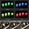 1 Sets Car Tire Luminous Valve Cap Motorcycle Skull Valve Core Cap, 1 Set Red, 1 Set Blue, 1 Set Green, 1 Set Yellow