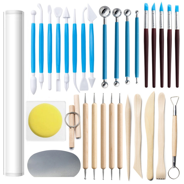 32-in-1 Clay Pottery Clay Carving and Making Combination Tool, 32-in-1 Tool