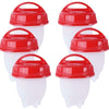 6 PCS/Set Eierkokers Cooker Silicone Non-stick Egg Steamer, Egg Steamer