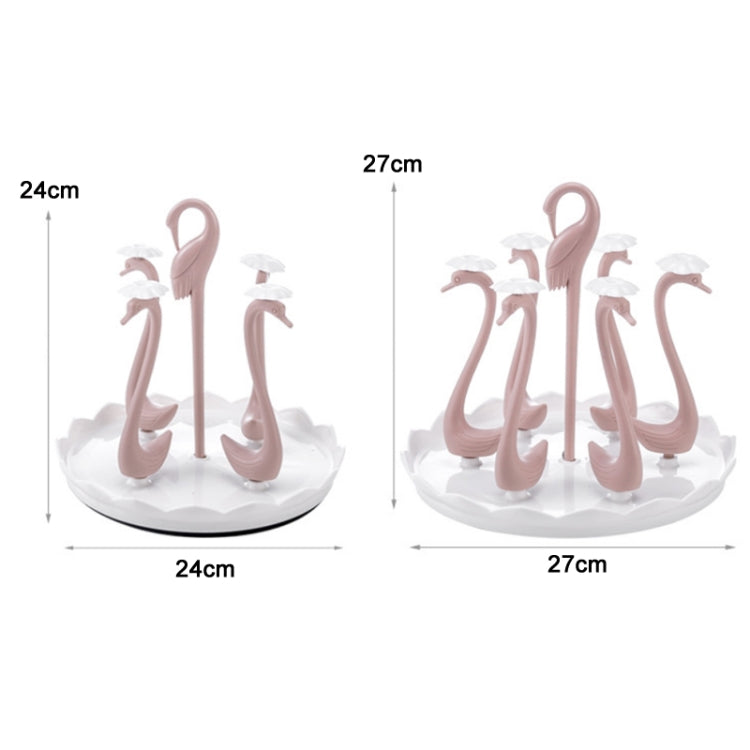 Home Portable Drainer Cup Holder With Rotatable Tray, Specification:, Four Cups, Six Cups