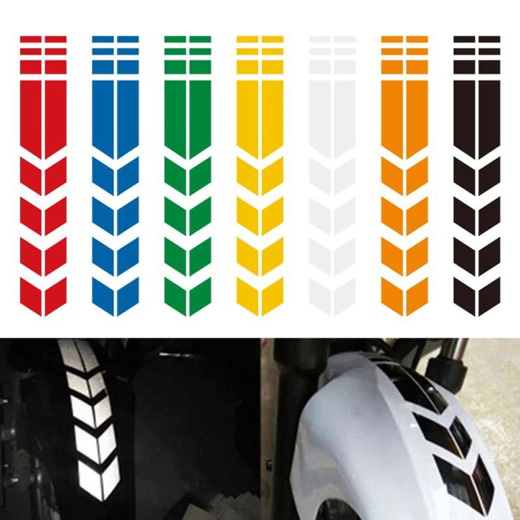 10 PCS Car Stripe Reflective Sticker Motorcycle Fender Arrow Stickers, 10 PCS Green, 10 PCS range, 10 PCS Black, 10 PCS Silver, 10 PCS Red, 10 PCS Blue, 10 PCS Yellow
