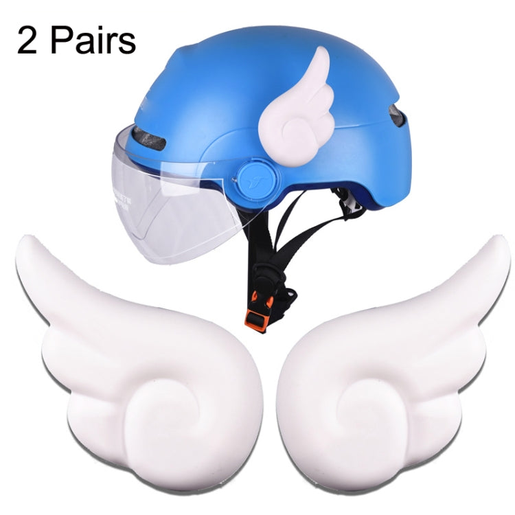 2 Pairs Motorcycle Helmet Angel Wings Decoration