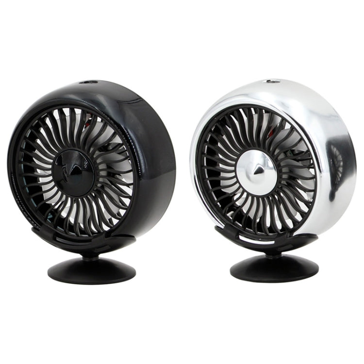 F102 Vehicle Dashboard Multi-function USB Colorful Lights Fan, Black, Silver