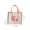 Summer Girl Jelly Bag Cartoon Transparent Shoulder Bag Waterproof Beach Bag, 1 Cherry Tiger, 2 Relax Tiger, 3 Carrot Rabbit, 4 Wing Rabbit
