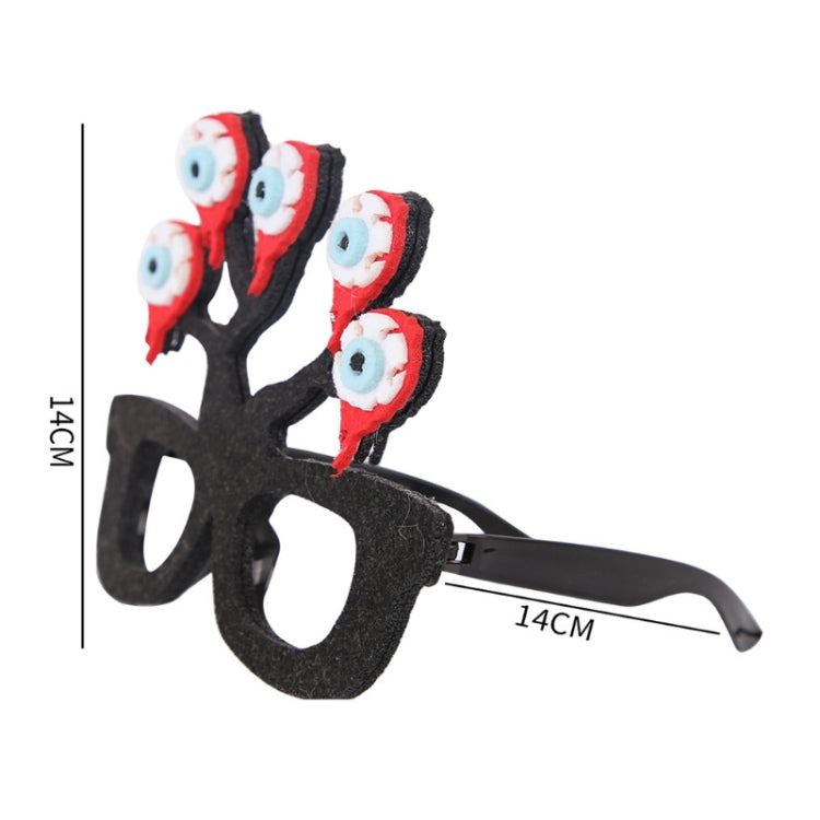 Halloween Decoration Funny Glasses Party Skeleton Spider Horror Props, Eyeball, Sickle, Alphabet Gost, Purple Spider, Skull Hat, Skull, Owl, Tombstone, Ghost, Bat Wings, English Letters, Multiple Eyeballs, kitchen Knife, Letter Pumpkin, Bat Alphabet���...