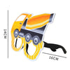 3 PCS Children Birthday Party Funny Glasses Photo Props, Logging Truck, Forklift, Tanker Truck, Small Crane, Bulldozer, Engineering Cap, Expel Soil Machine, Dump Truck, Excavator, Grinder, Screw Machine, Crane, Bus, Red Excavator, Orange Bulldozer�����...
