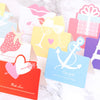100 PCS Three-dimensional Hollow Greeting Cards, Strawberry, Warmful Gift, Romantic Tower, Kiss the Lips, Arrow through the Heart, Kiss Wine Glass, Orange Wine Glass, Blue Sea Anchor